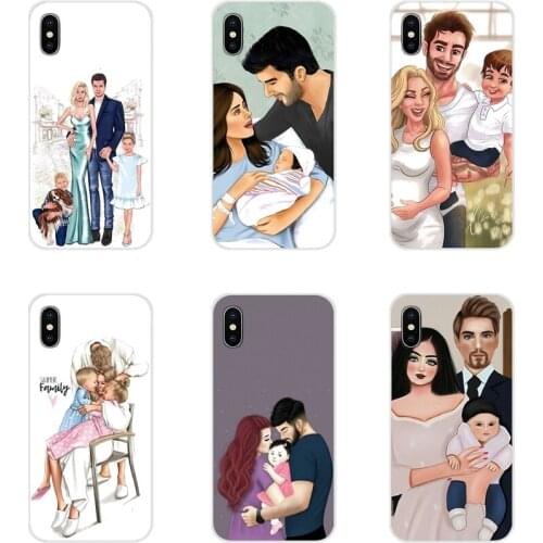 For LG G3 G4 Mini G5 G6 G7 Q6 Q7 Q8 Q9 V10 V20 V30 X Power 2 3 K10 K4 K8 2017 Mom Dad Baby Family Accessories Phone Shell Covers