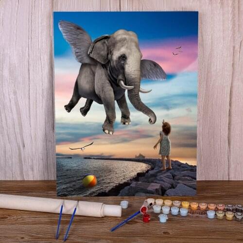 Woman Girl DIY Paint By Numbers Set Oil Paints 40*50 Oil Painting Decorative Paintings Kids Wholesale Wall Art Drawing