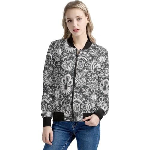 Dropshipping Tropical Women Vintage Jackets Coat Polynesian Tribal style custom long-sleeved casual coat outer wear windproof