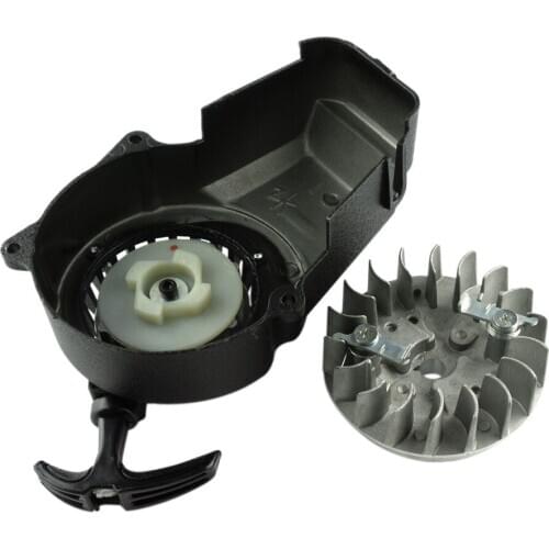 Alloy Motorcycle 2 Two stroke Pull Start Recoil Starter with Flywheel for 47cc 49cc Pocket Dirt Bike Mini ATV Starter PulLer