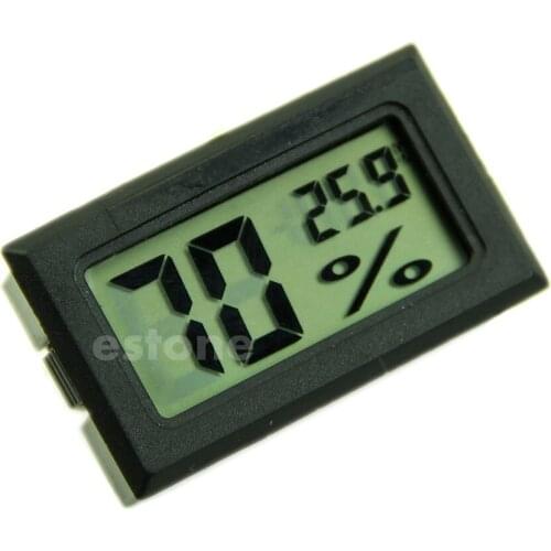 Hygrometer Thermometer Digital LCD Temperature Humidity Meter -50~70degree 10%~99%RH White Black Color