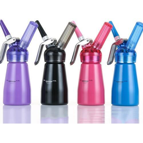 Quality 1/2 pt (0.25L) Whipped Cream Dispenser, Professional Aluminum Cream Whipper With Translucent Head