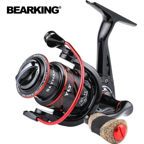 BEARKING Innovative Water Resistance Spinning Reel 5.2:1 Max Drag Power 10 bearings Fishing Reel for Bass Pike Fishing