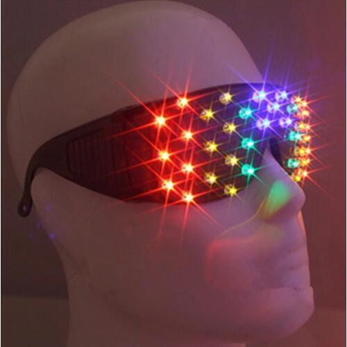 Rave Costume Party Supplies Novelty Colorful Led Luminous Glasses Light Up Illuminate Sunglasses Christmas Gift