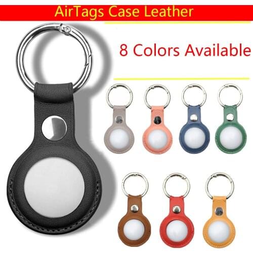 Leather Case For AirTags Keychain Lightweight Easy to Carry Protective Shell For Apple Airtags Anti-lost Tracker Locator Cover