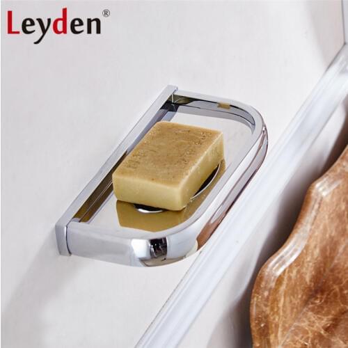 Leyden Modern Square Soap Dish Holder Basket ORB/ Antique Brass/ Gold/ Chrome Wall Mounted Soap Holder Box Bathroom Accessories
