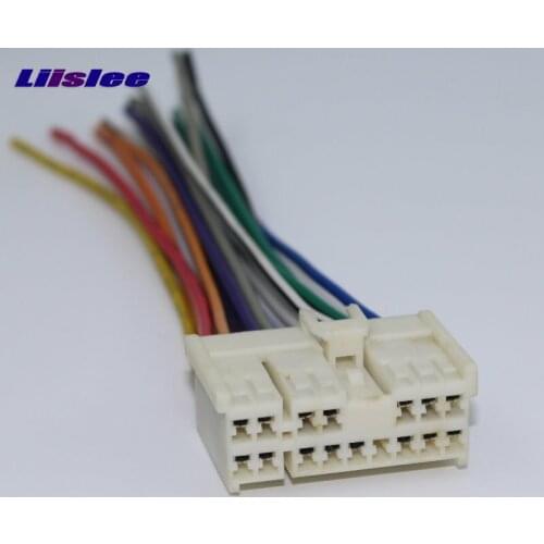 Liislee Car DVD Player Power Wire Cable Plug For Hyundai Accent Elantra Santa Fe Sonata Plugs Into Factory Radio DIN ISO Female