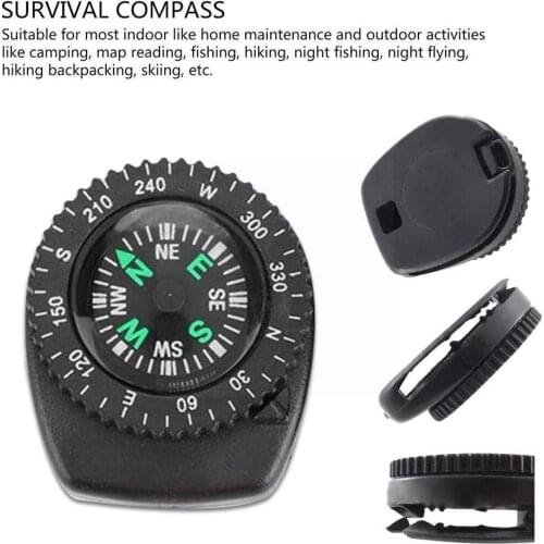 Mini Wristband Compass Portable Detachable Watch Band Survival Travel Slip Wrist Travel Emergency Tool Hiking Navigation Y0S9