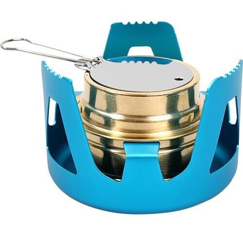 Mini Alcohol Stove with Bracket Lightweight Burner for Backpacking Camping Hiking Fishing
