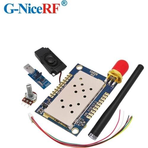 Free Shipping- 2SETS SA828 1W 30dBM 5KM Long Distance 400MHz to 480MHz UHF Walkie Talkie Module Kit