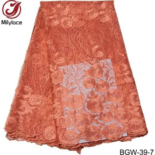 Latest nigerian lace fabric reasonable price french tulle lace fabric beautiful african lace fabric for dress BGW-39