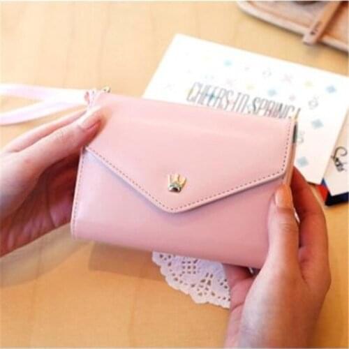 New Womens Wallets and Purses Fashion Pu Scrub Wallet for Credit Cards Holder Small Clutch Female Purse Coin Bag