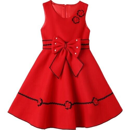 Girls Princess Dress Autumn winter Thick Woolen Dress Girl Children Clothing Suit for 3 to 14 Years with hat Kids Wear red Color