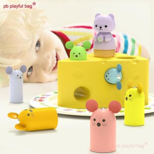 PB Playful Bag Cat and Mouse Rescue Cheese Childrens Toys Early Education for Intelligence Gift Parent-Child Interaction UG48