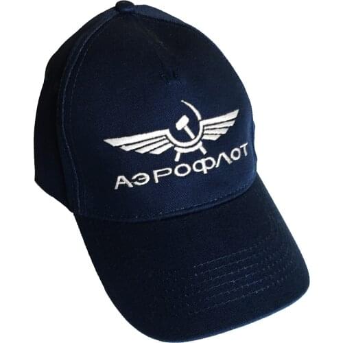 Printed Aeroflot Russian Airline Aircraft Printed Cap USSR Retro Soviet Vintage Hat