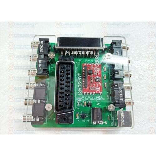 SCART RGBS to YUV YCBCR Video Converter SCART (JAP) & SCART (EUR) to YCBCR PCB Converting BOX for MD / SS / DC / PS/ SFC console