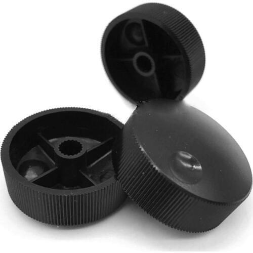 32.5x13mm Volume Control Black Frosted Aluminum Knob for 6mm Potentiometer