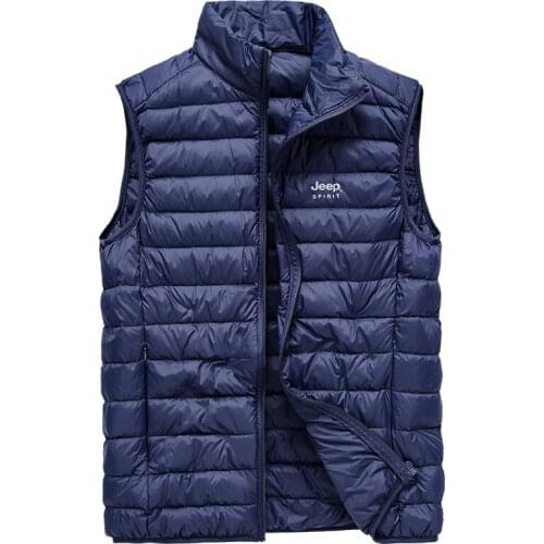 Autumn Winter Vest Men 90% White Duck Down Sleeveless Jacket Men Lightweight Casual Fashion Warm Mens Vest Korean Clothes M-3XL