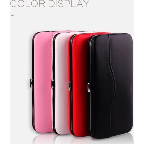 THINKSHOW Eyelash Extension Special Tweezers Storage Bag Professional Lashes Tweezers PU Leather Case Organizer Protective Box