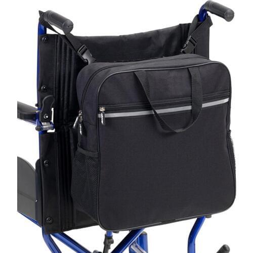Wheelchair Bag Shopping Mobility Storage Holdall Handle Scooter Walker Frame Storage Handbags Black