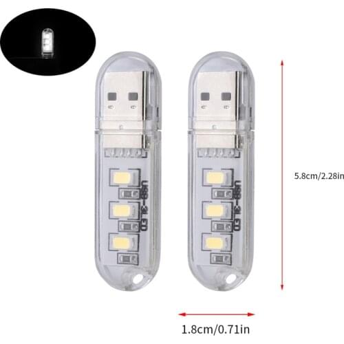 Mini Portable USB LED Book Light DC5V Ultra Bright Reading Book Lamp 3leds 8leds Lights For Power Bank PC Laptop Notebook