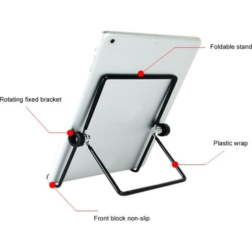 Universal Mobile Phone Holder 180° Adjustable Angle Foldable Metal Wire Stand Mount For Cellphone Tablet PC Book Desk Support