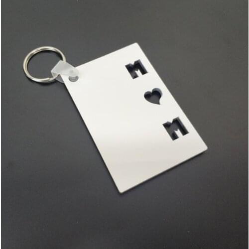 Party Favor 500pcs Sublimation Keychain LOVE GRAD DAD MOM SENIOR Key Chain Creative DIY Gift Blank MDF Keyrings#281
