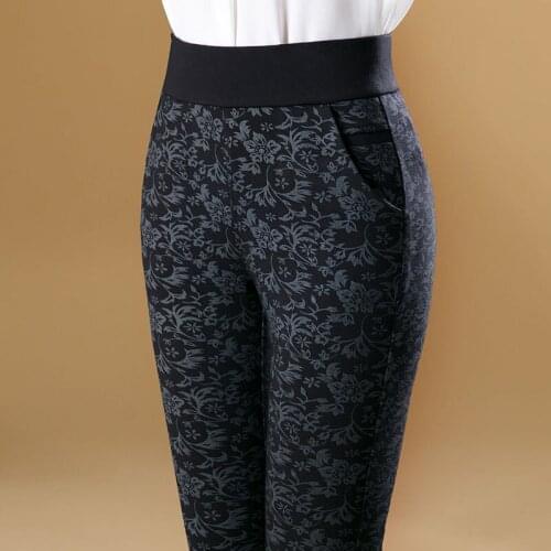 2021 Women Winter plus velvet thickening High Waist Pants Spring Autumn Streetwear Trousers Womens Plaid Leggings Plus Size 7XL