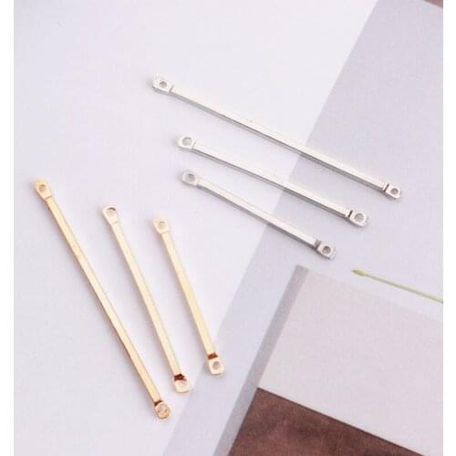 10pcs Diy Jewelry Materials Geometric Rod Bore Connector Electro plating Wholesale Foundation Accessories Fitting Earring Copper