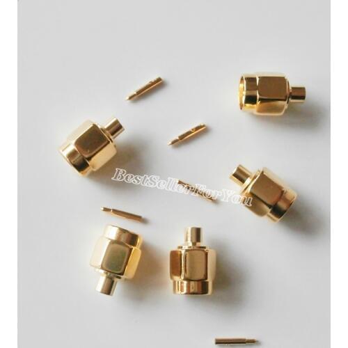 10Pcs SMA Male Plug Center Solder Semi-Rigid For RG405 0.086" Cable RF Connector