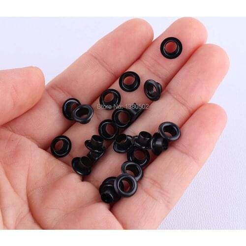 100pcs/lot 8*4*4mm black color Eyelet for Scrapbook garment Leather craft