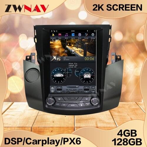 128GB Tesla Screen For 2003 2004-2009 2010 2011 2012 Toyota RAV4 RAV 4 Android 9 Unit Car Multimedia Player GPS Radio Stereo