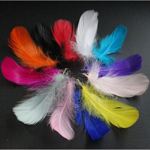 20 Pcs Natural Goose Feathers Floating Plumes 8-12cm Colourful Swan Feather For Home Hat Show DIY Crafts Jewelry Decoration
