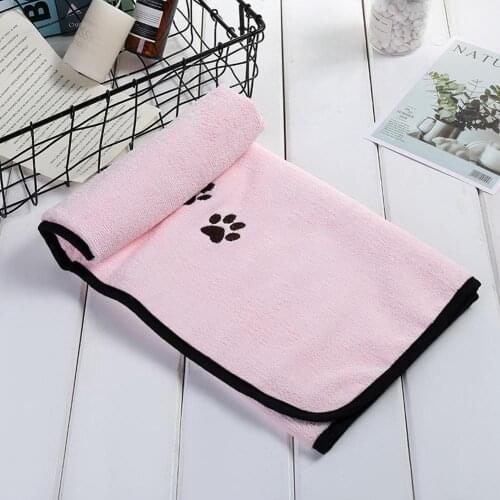 Dog Cat Bath Towel Microfiber Absorbent Towel Soft Comfortable Pet Supplies 50*90cm Pet Bath Towel