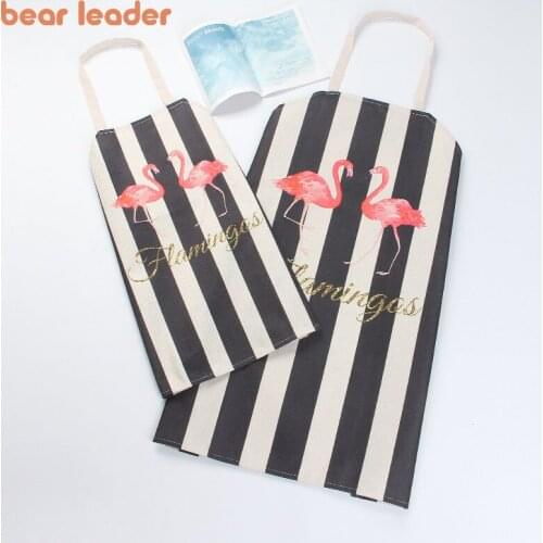 Bear Leader Cartoons Striped Adjustable Apron New Family Matching Outfits Kitchen Accessories Mommy and Girls Fashion Clothes