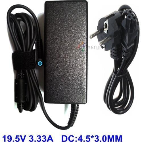 Laptop Power Supply Charger For HP Pavilion 19.5V 3.33A 4.5x3.0mm with pin 65W Replacement AC Adapter With AC Cable