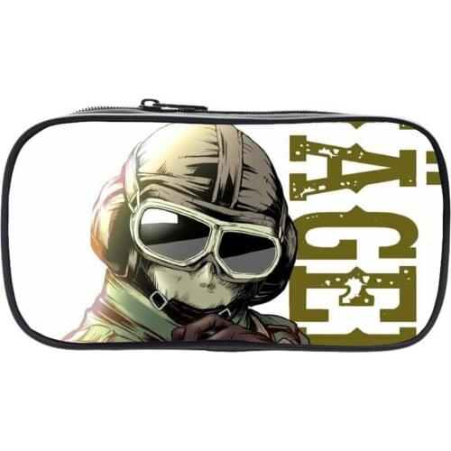 Rainbow Six Siege Pencil Case Boys Girls Pencil Box Student E-sports Games Cartoons Zipper Pen Case Stationery Bag Makeup Bags