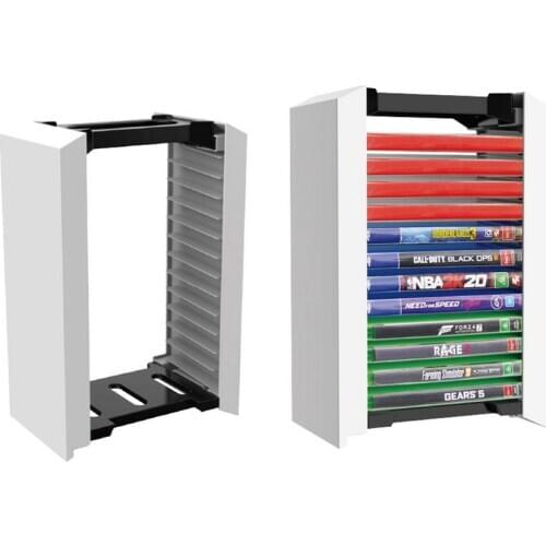 For PS5 Game CD Box Disc Rack Storage Rack For PS5 Host Disc Double Storage Box Bracket Can Store 12 Pieces Games Accessories