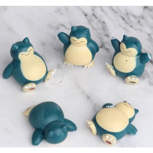 50PCS(10set) 4.5CM Snorlax Action PVC Figure Toys For Kids Collection Toys