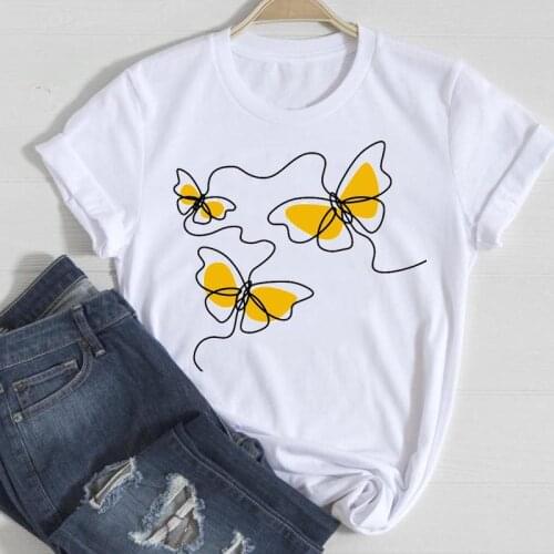 Women 2021 Simple Watercolor Cartoon Vacation Summer Female Tshirts Fashion Clothes Graphic T Top Lady Print Tee T-Shirt