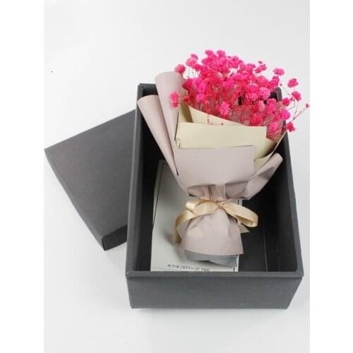 Hot Selling Newyear 2021 Valentine Day Wedding Gifts Home Decoration High Quality Preserved Gypsophila Babysbreath Grass Giftbox