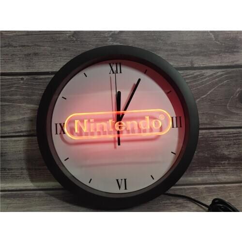 0H021 Nintendo Game APP RGB 5050 LED Neon Light Signs Wall Clock
