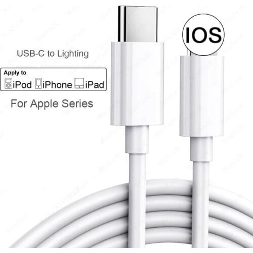 1M 2M 18W Usb C To Lighting Charging Cable Fast Charger for IPhone 11 12 Pro Max Mini XS XR 10 X Usb Type C Vers 8Pin Usbc Cable