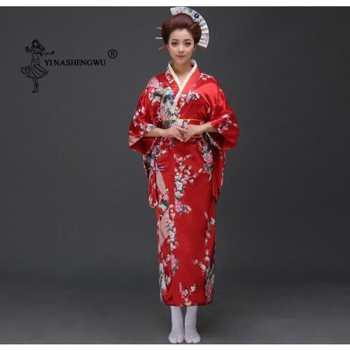 Japanese Kimono Traditional Print Yukata Women Kimono Dress Japan National Style Coat Sexy Asian Clothing Kimono Cosplay Costume