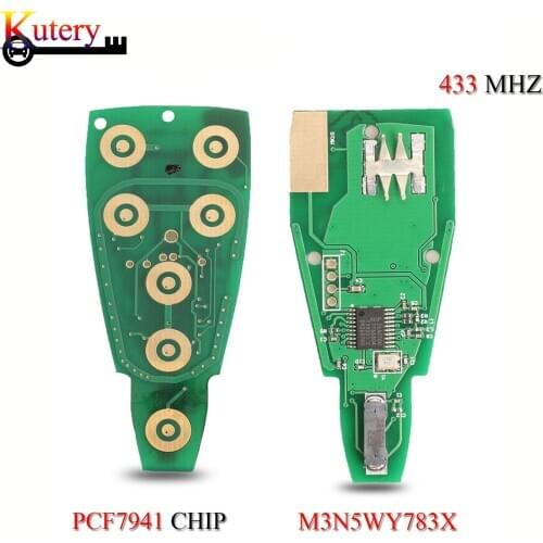 Kutery Remote Car Key Circuit Board For Jeep Chrysler Dodge 2/3/4/5/6/7 Buttons PCF7941 Chip M3N5WY783X 433Mhz