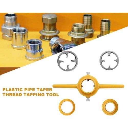 6pcs/Set NPT Die Set Pipe Threader PVC Thread Maker Tool Sizes 1/2" 3/4" 1" For Pumps Pipes Hand Tools Die Plastic Pipe Thread