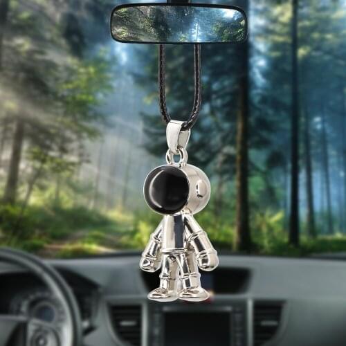 New Fashion 3D Astronaut Car Pendant Ornaments Hanging Auto Interior Rear View Mirror Decoration Dangle Trim Accessory