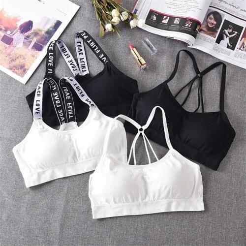 2020 New Women Tank Tops Sports Short Solid Fashion Wrapped Chest Explosion Of English Letters With Seamless Beauty Back Vest