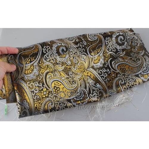 148*50cm Paisley Metallic Brocade Fabric for Clothing Dress Costume Festival Decoration