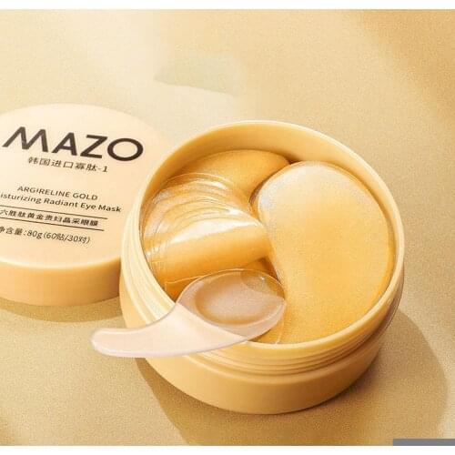 60PCS Peptide Eye Mask Anti Wrinkle Eye Patch Gold Eye Bags Moisturizing Anti-Puffiness Collagen Remove Dark Circles